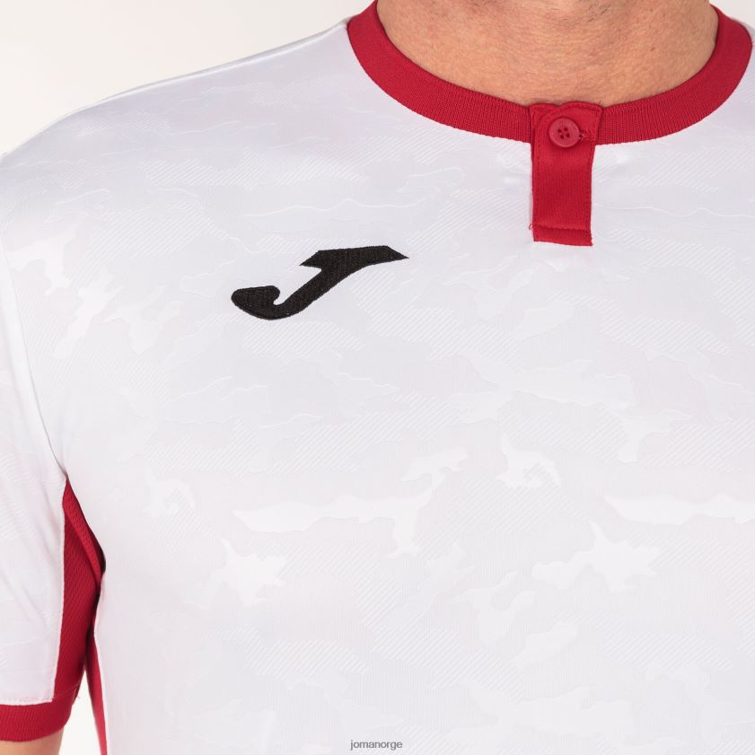 nei Joma skjorte kortermet toletum ii hvit rød FBD0T04143 menn