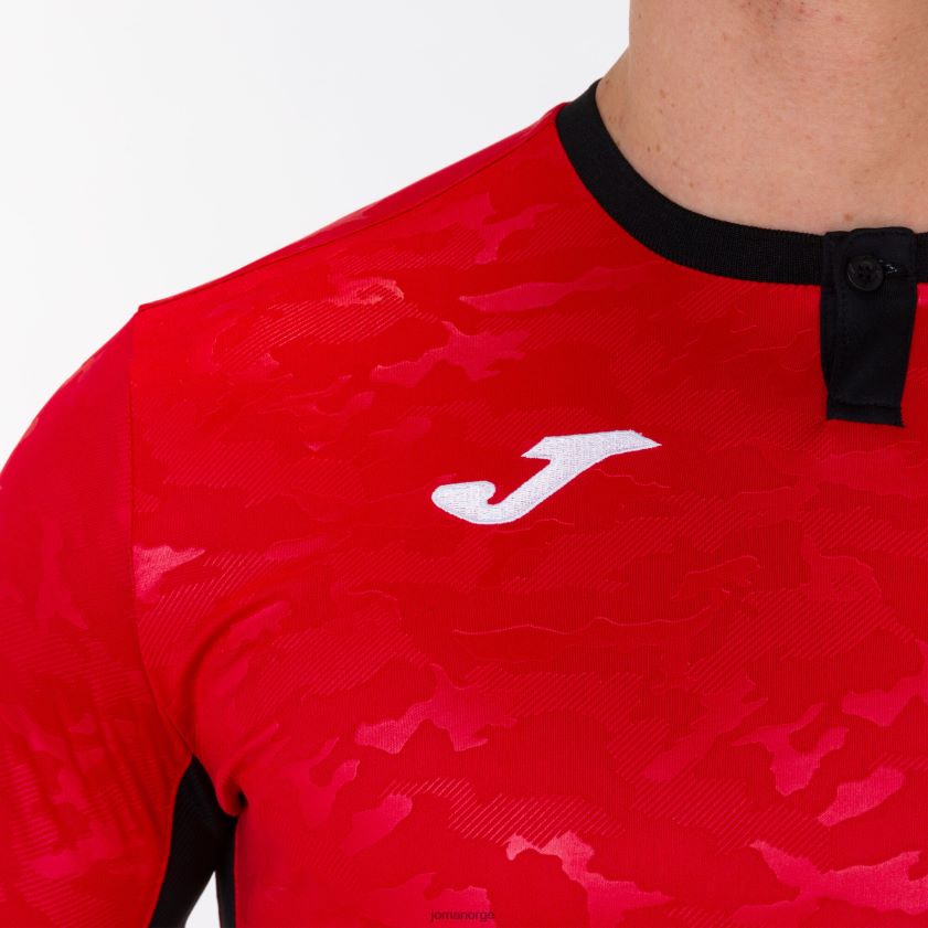 nei Joma skjorte kortermet toletum ii rød svart FBD0T01295 menn