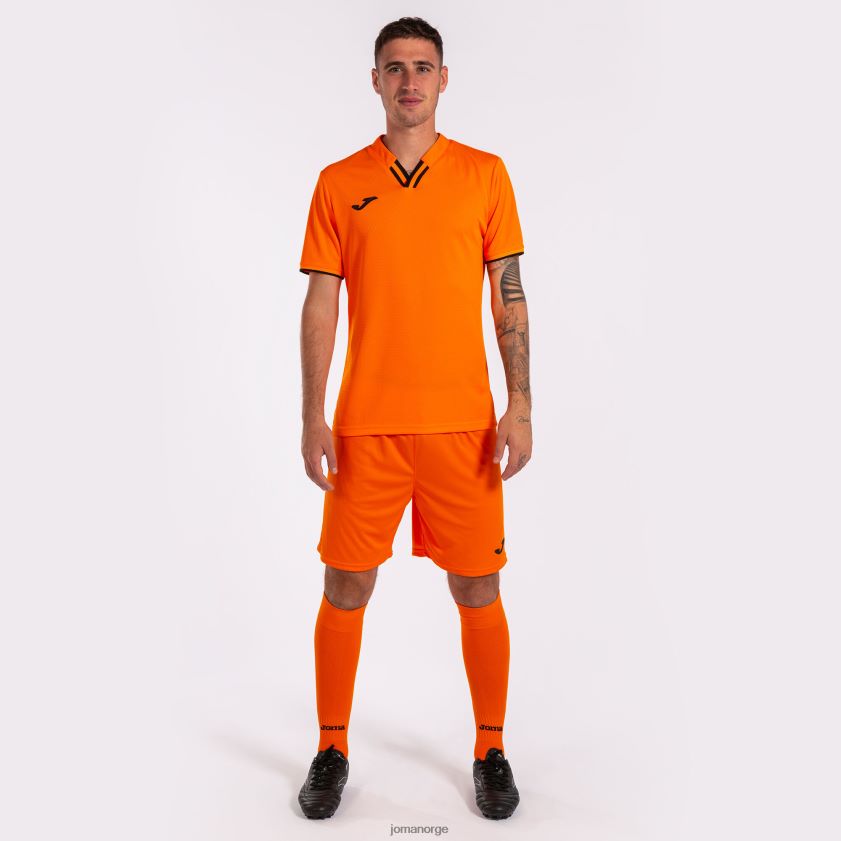 nei Joma skjorte kortermet toletum iv oransje svart FBD0T01516 menn