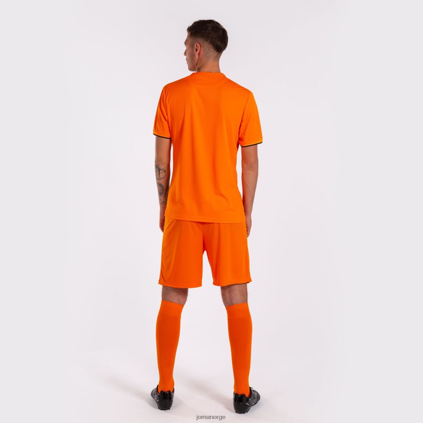 nei Joma skjorte kortermet toletum iv oransje svart FBD0T01516 menn