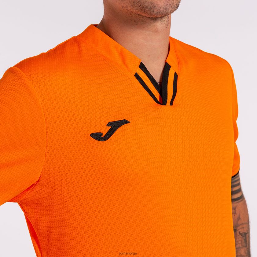 nei Joma skjorte kortermet toletum iv oransje svart FBD0T01516 menn