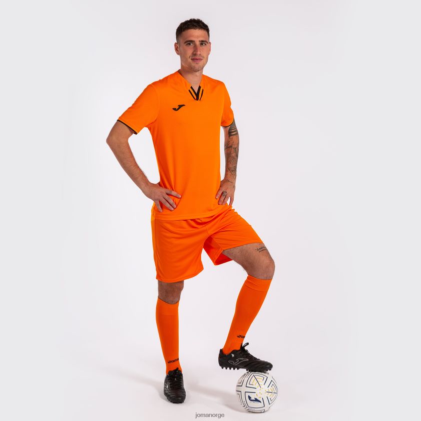 nei Joma skjorte kortermet toletum iv oransje svart FBD0T01516 menn