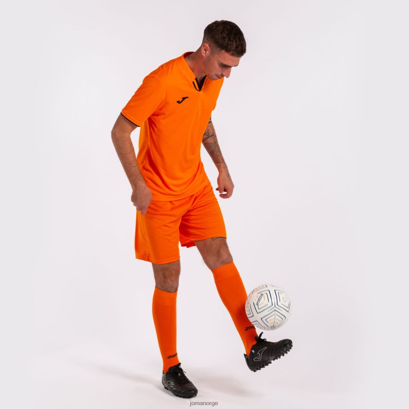nei Joma skjorte kortermet toletum iv oransje svart FBD0T01516 menn