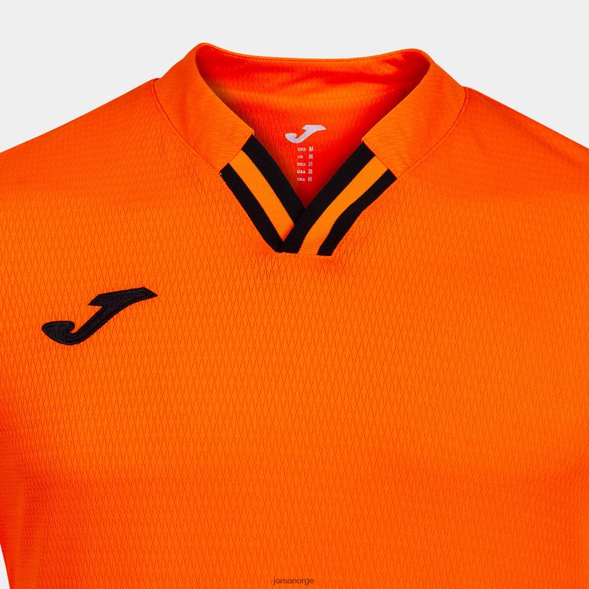 nei Joma skjorte kortermet toletum iv oransje svart FBD0T01516 menn
