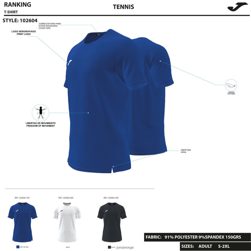nei Joma skjorte kortermet torneo hvit FBD0T0779 menn