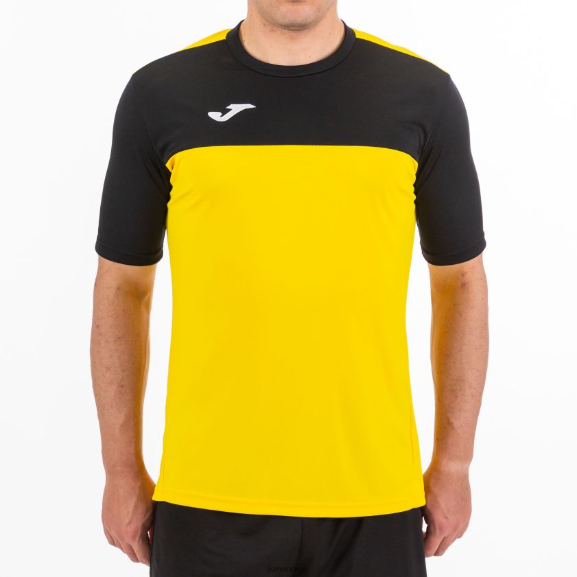 nei Joma skjorte kortermet vinner gul svart FBD0T03373 menn