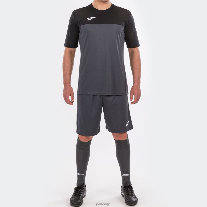 nei Joma skjorte kortermet vinner mørk grå svart FBD0T04316 menn