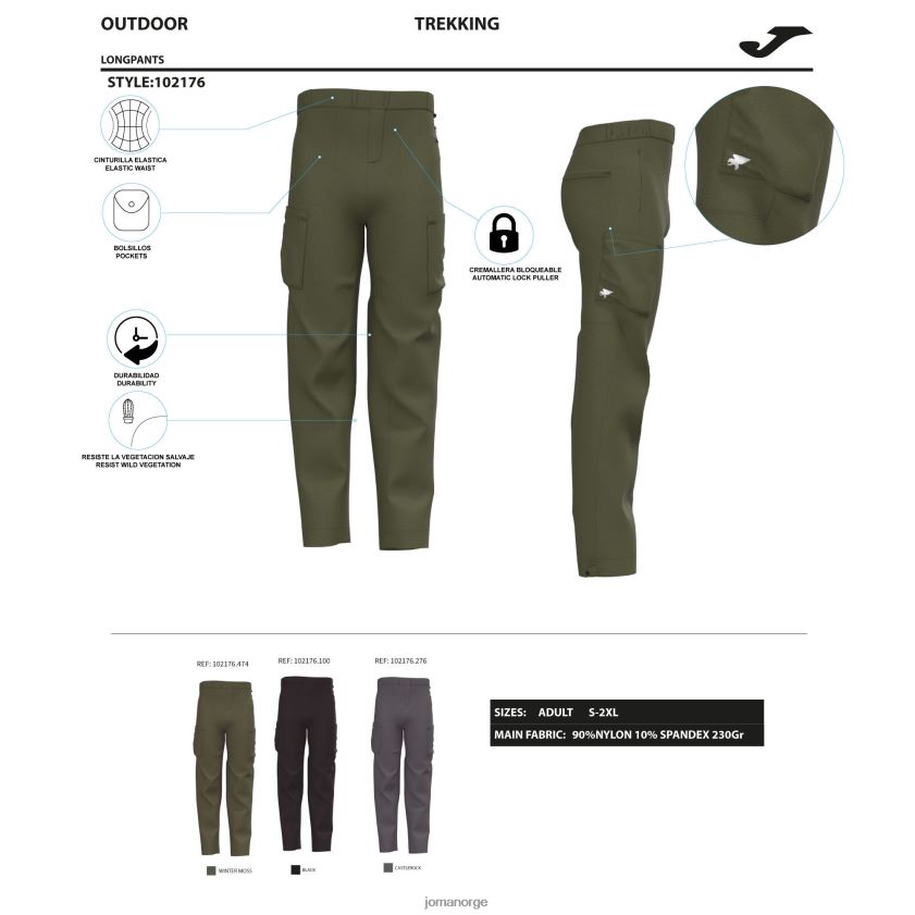 nei Joma lange bukser explorer mørkegrå FBD0T03200 menn