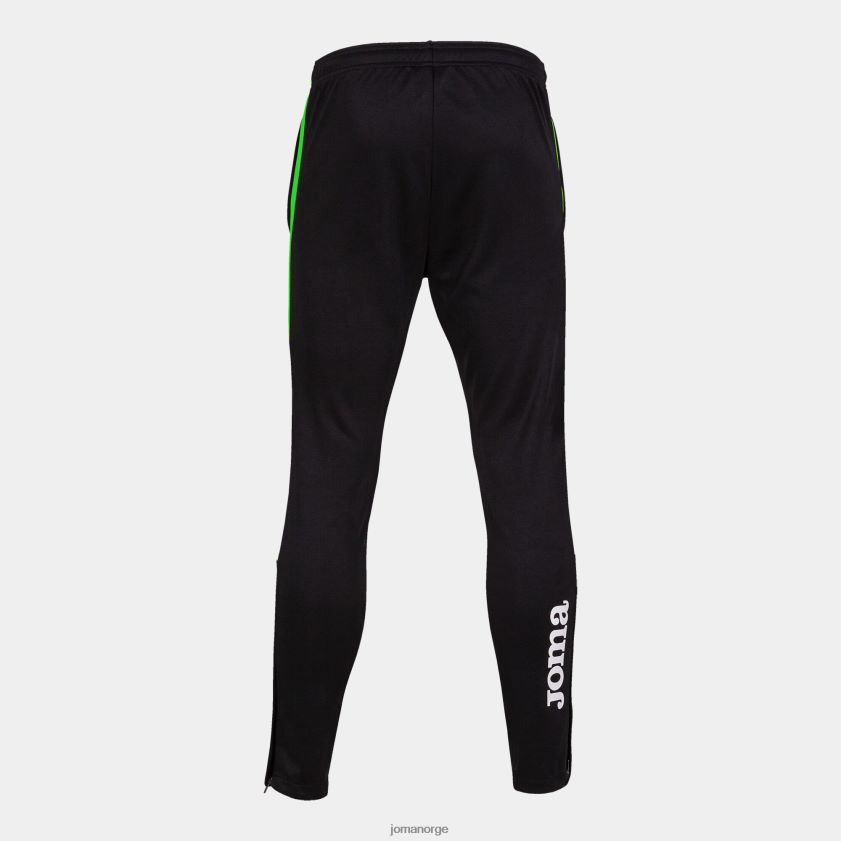 nei Joma lange bukser økomesterskap svart fluorescerende grønn FBD0T04114 menn