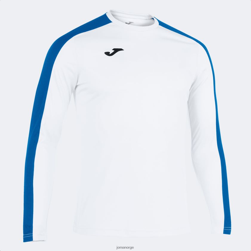 nei Joma langermet skjorte akademi iii hvit kongeblå FBD0T03139 menn
