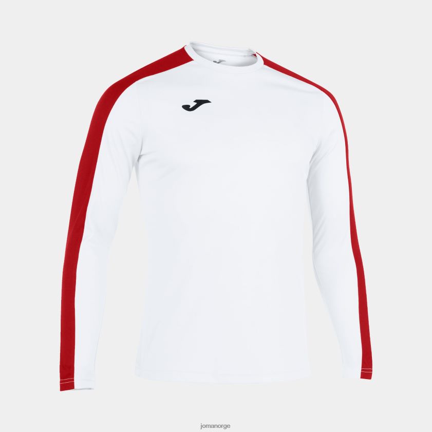 nei Joma langermet skjorte akademi iii hvit rød FBD0T0543 menn