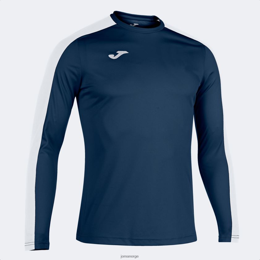nei Joma langermet skjorte akademi iii marineblå hvit FBD0T03368 menn