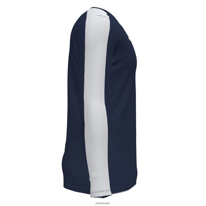 nei Joma langermet skjorte akademi iii marineblå hvit FBD0T03368 menn