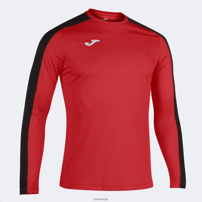nei Joma langermet skjorte akademi iii rød svart FBD0T01255 menn