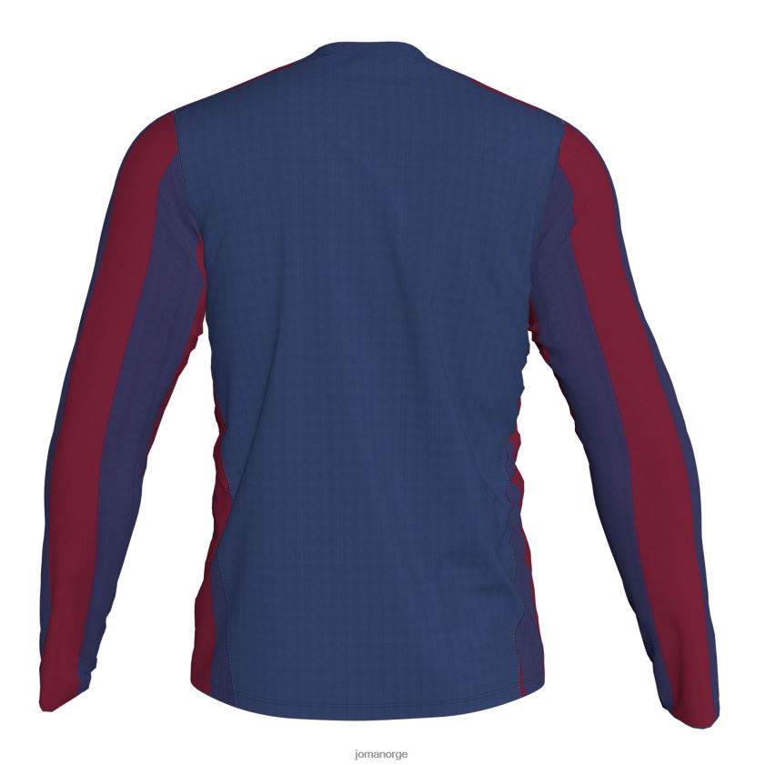 nei Joma langermet skjorte inter blå burgunder FBD0T03216 menn