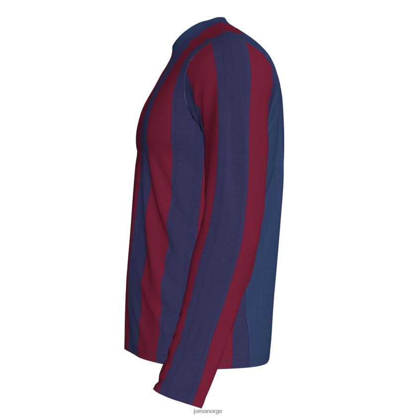 nei Joma langermet skjorte inter blå burgunder FBD0T03216 menn