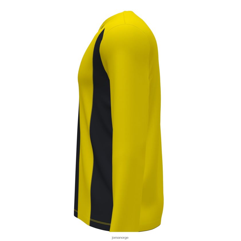 nei Joma langermet skjorte pisa ii gul svart FBD0T03070 menn