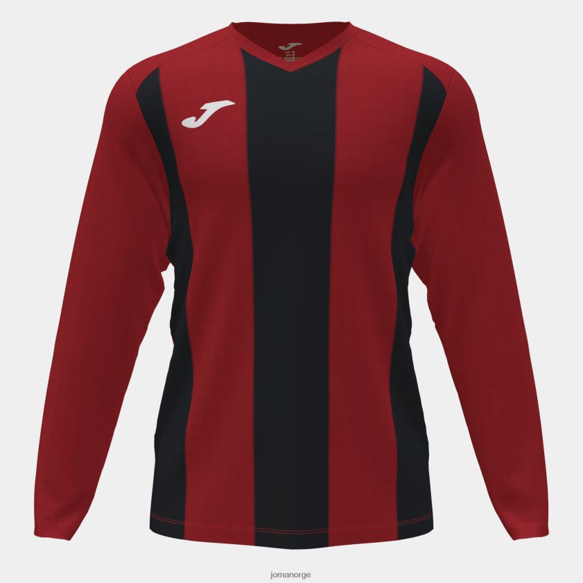 nei Joma langermet skjorte pisa ii rød svart FBD0T03572 menn