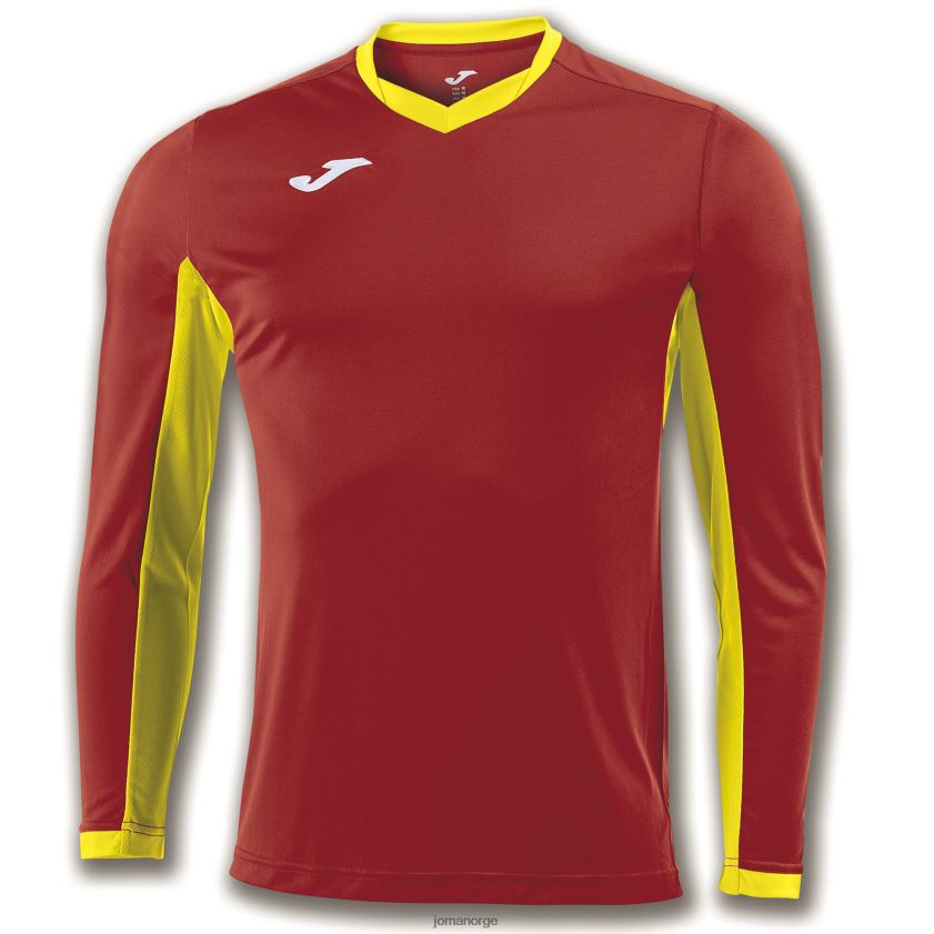 nei Joma mesterskap i langermet skjorte iv rød gul FBD0T04338 menn
