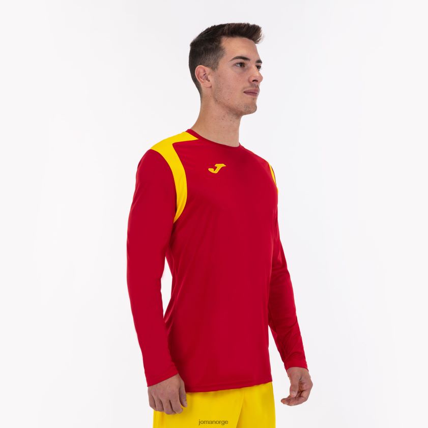 nei Joma mesterskap i langermet skjorte v rød gul FBD0T01527 menn
