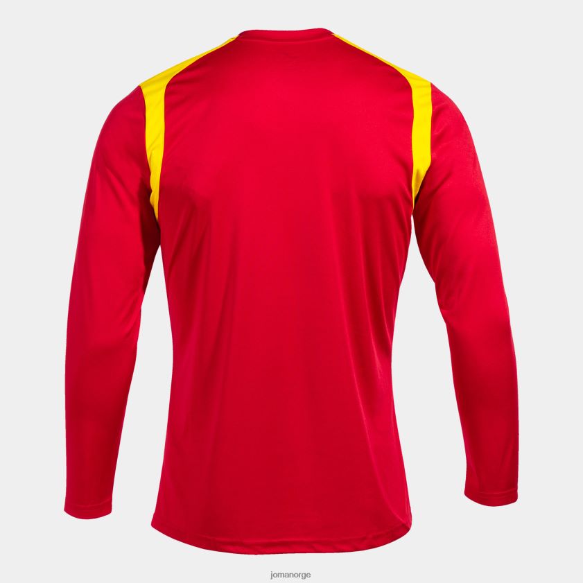 nei Joma mesterskap i langermet skjorte v rød gul FBD0T01527 menn