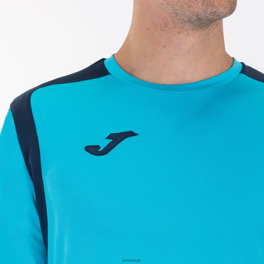 nei Joma mesterskap i langermet skjorte v turkis marineblå FBD0T0630 menn