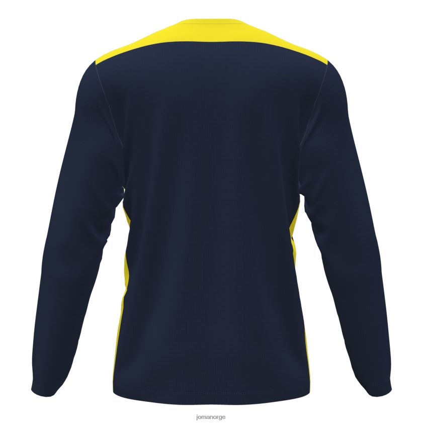 nei Joma mesterskap i langermet skjorte vi marineblå fluorescerende gul FBD0T01496 menn