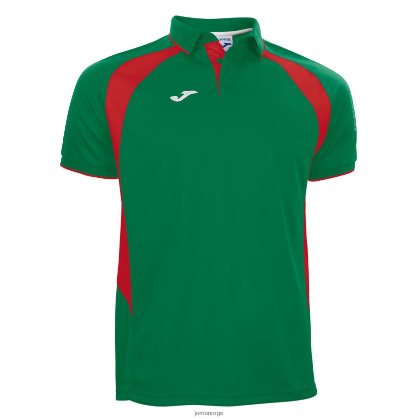 nei Joma polo skjorte kortermet mesterskap iii grønn rød FBD0T01073 menn