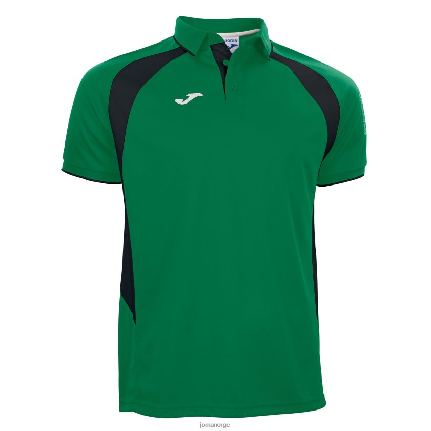 nei Joma polo skjorte kortermet mesterskap iii grønn svart FBD0T0572 menn