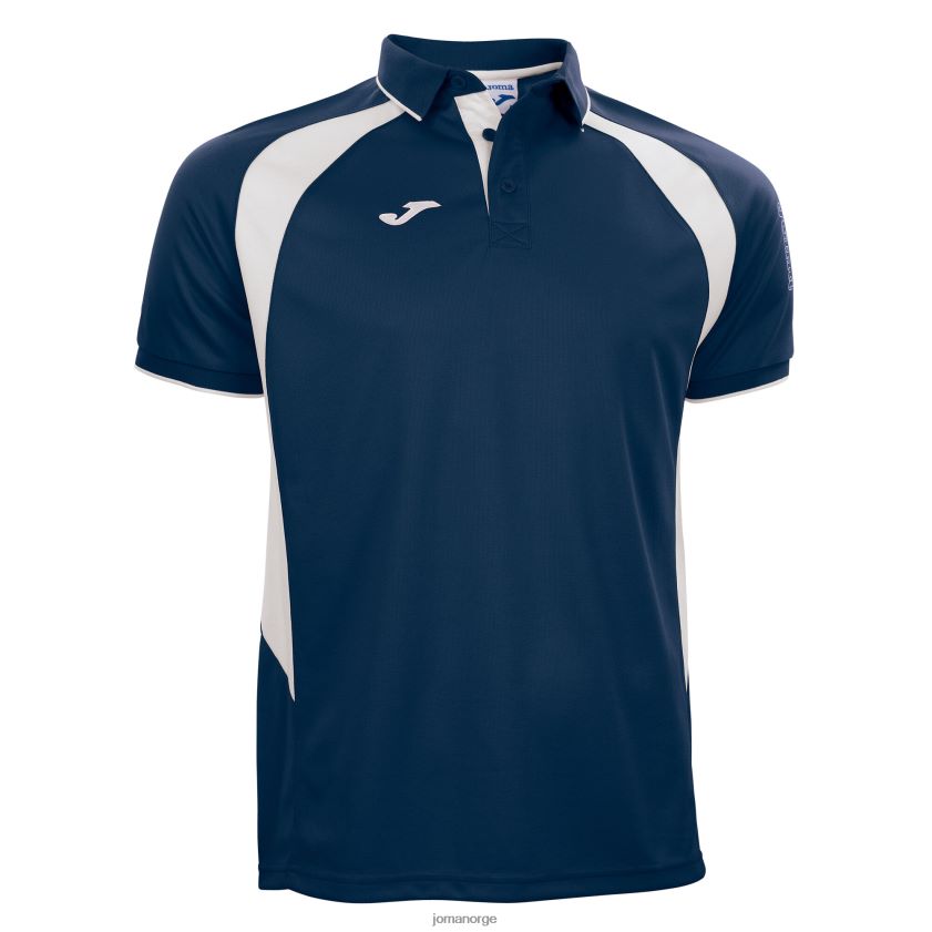 nei Joma polo skjorte kortermet mesterskap iii marineblå hvit FBD0T04378 menn