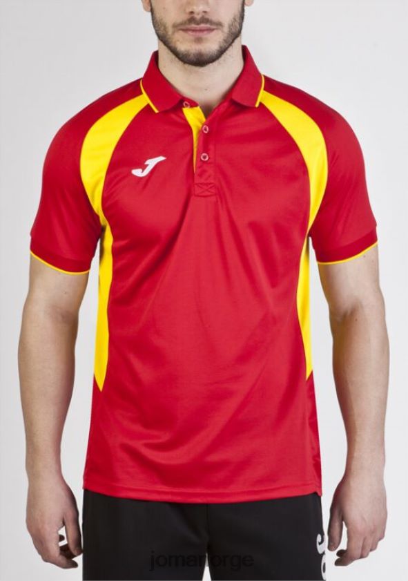 nei Joma polo skjorte kortermet mesterskap iii rød gul FBD0T0573 menn