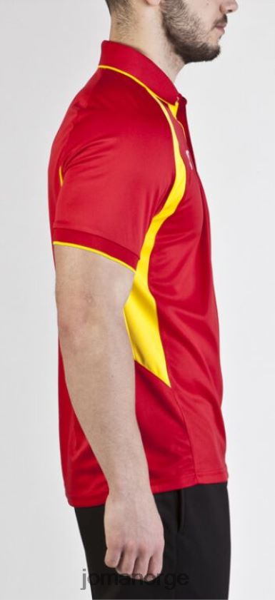 nei Joma polo skjorte kortermet mesterskap iii rød gul FBD0T0573 menn
