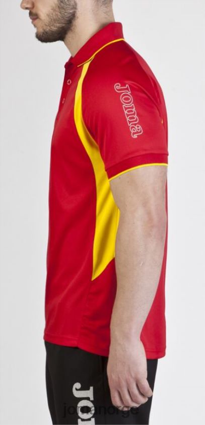nei Joma polo skjorte kortermet mesterskap iii rød gul FBD0T0573 menn