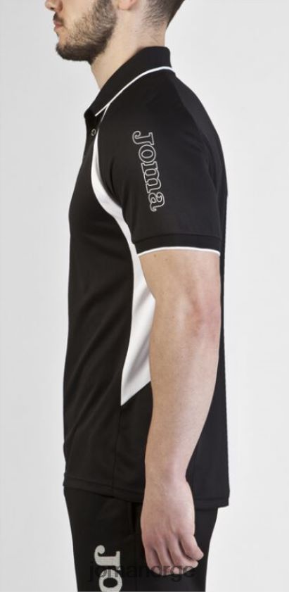 nei Joma polo skjorte kortermet mesterskap iii svart hvit FBD0T04229 menn