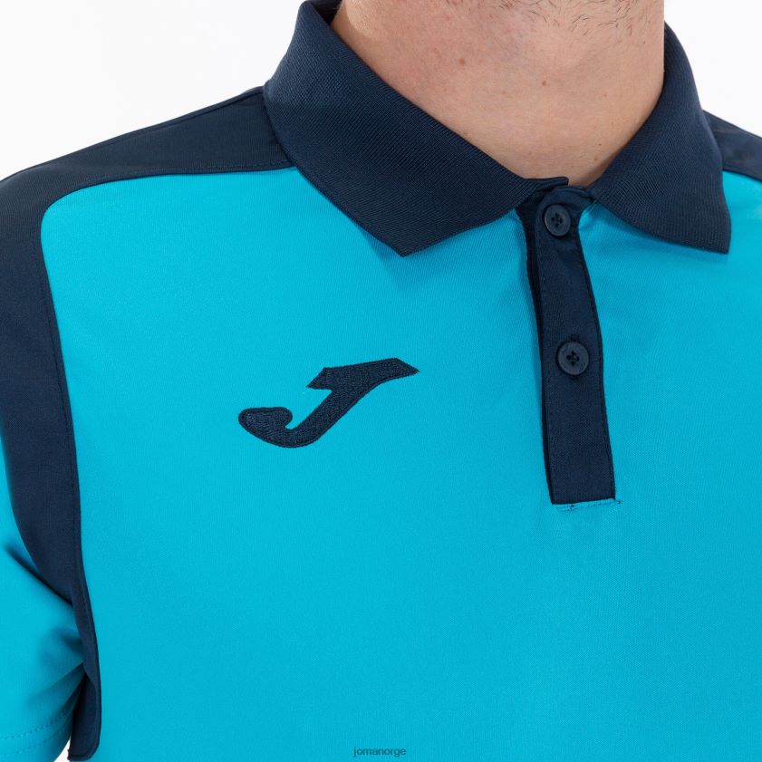 nei Joma polo skjorte kortermet mesterskap v fluorescerende turkis marineblå FBD0T0975 menn