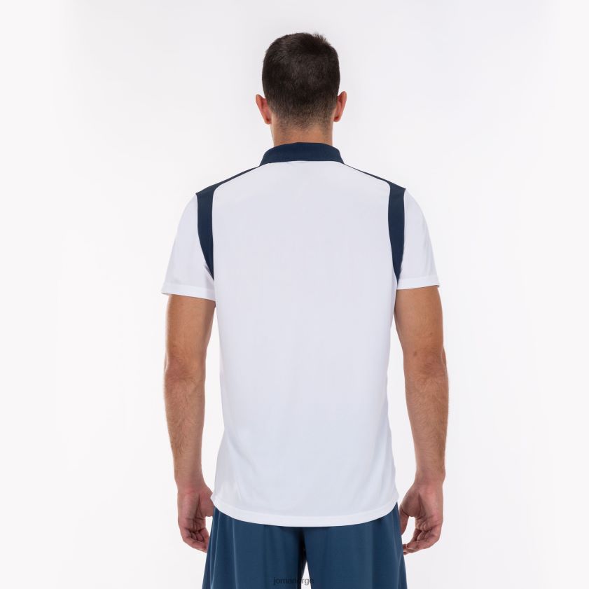 nei Joma polo skjorte kortermet mesterskap v hvit marineblå FBD0T04448 menn