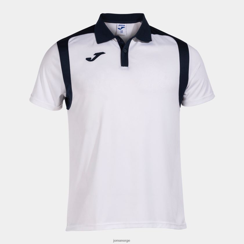 nei Joma polo skjorte kortermet mesterskap v hvit marineblå FBD0T04448 menn