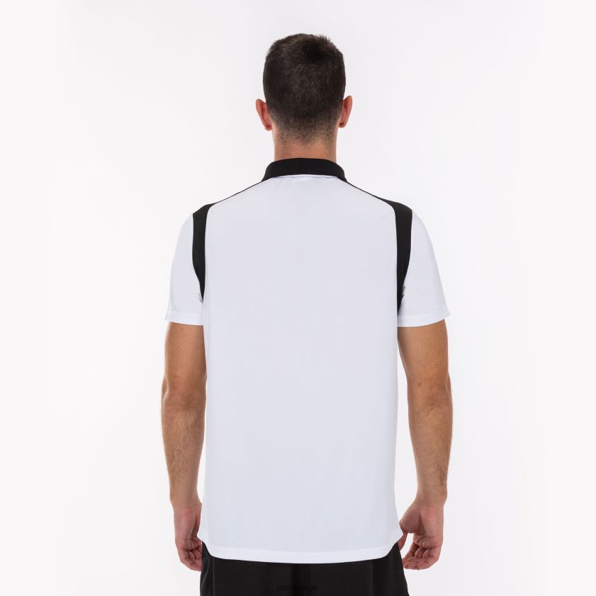 nei Joma polo skjorte kortermet mesterskap v hvit svart FBD0T03384 menn