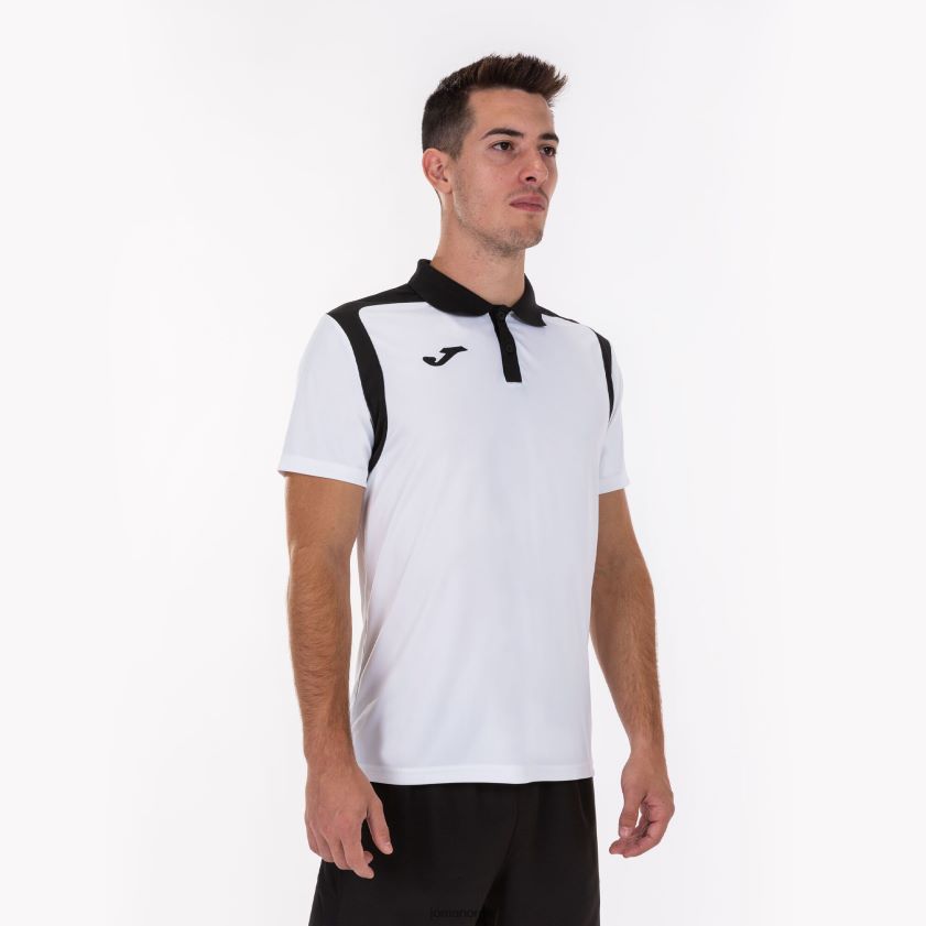 nei Joma polo skjorte kortermet mesterskap v hvit svart FBD0T03384 menn