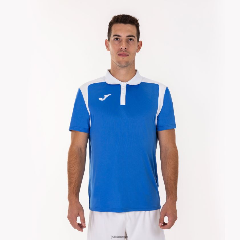 nei Joma polo skjorte kortermet mesterskap v kongeblå hvit FBD0T02990 menn