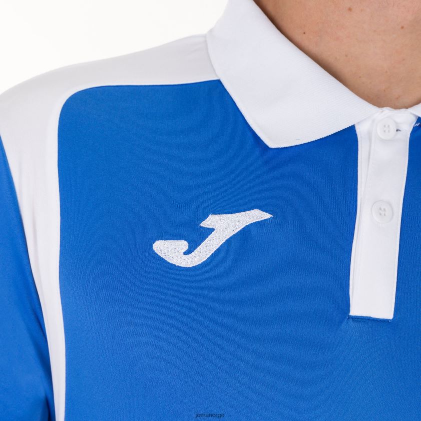 nei Joma polo skjorte kortermet mesterskap v kongeblå hvit FBD0T02990 menn