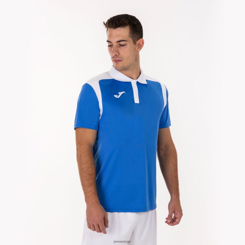 nei Joma polo skjorte kortermet mesterskap v kongeblå hvit FBD0T02990 menn