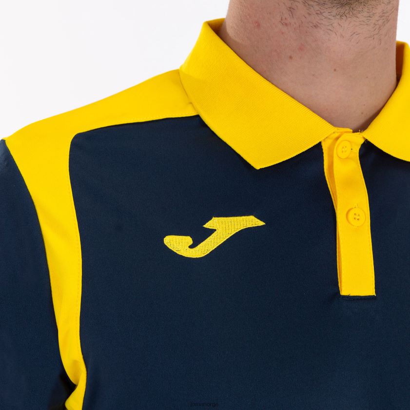 nei Joma polo skjorte kortermet mesterskap v marineblå gul FBD0T0556 menn