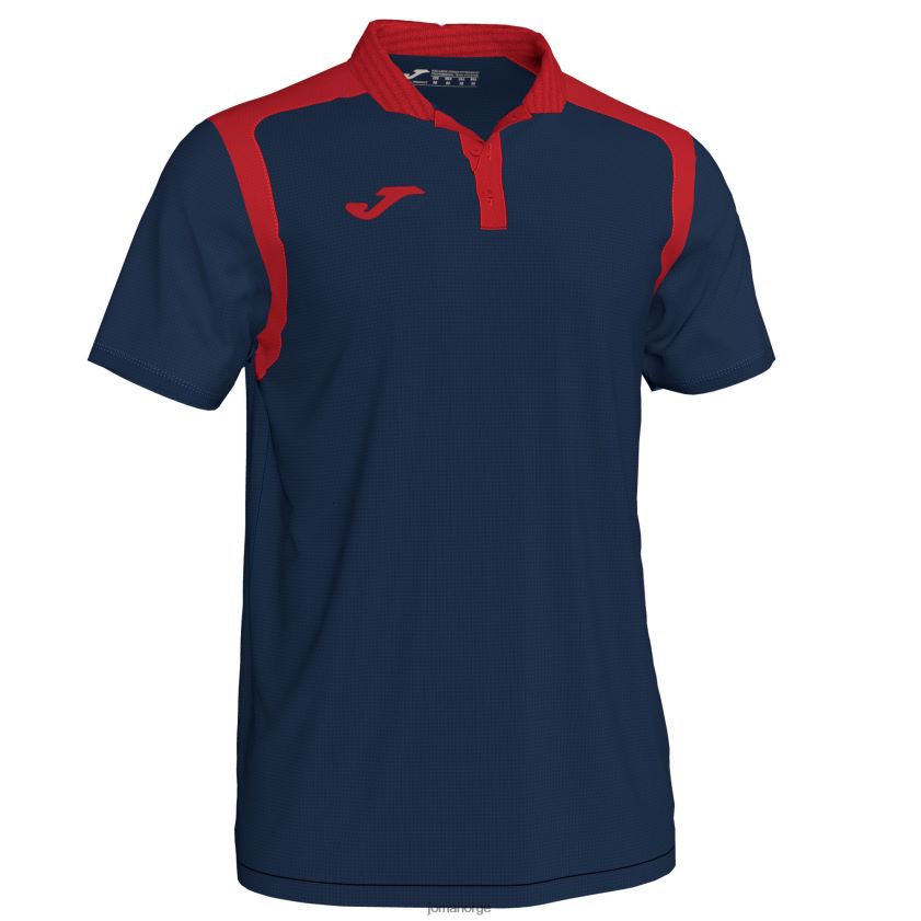 nei Joma polo skjorte kortermet mesterskap v marineblå rød FBD0T0300 menn