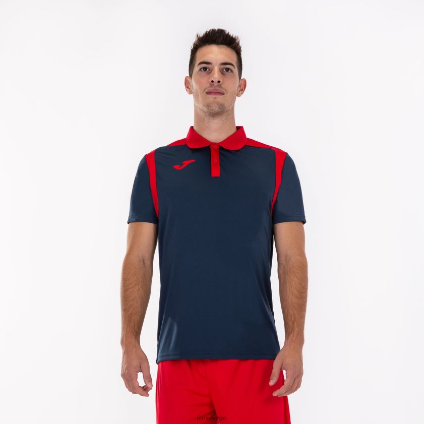 nei Joma polo skjorte kortermet mesterskap v marineblå rød FBD0T0300 menn