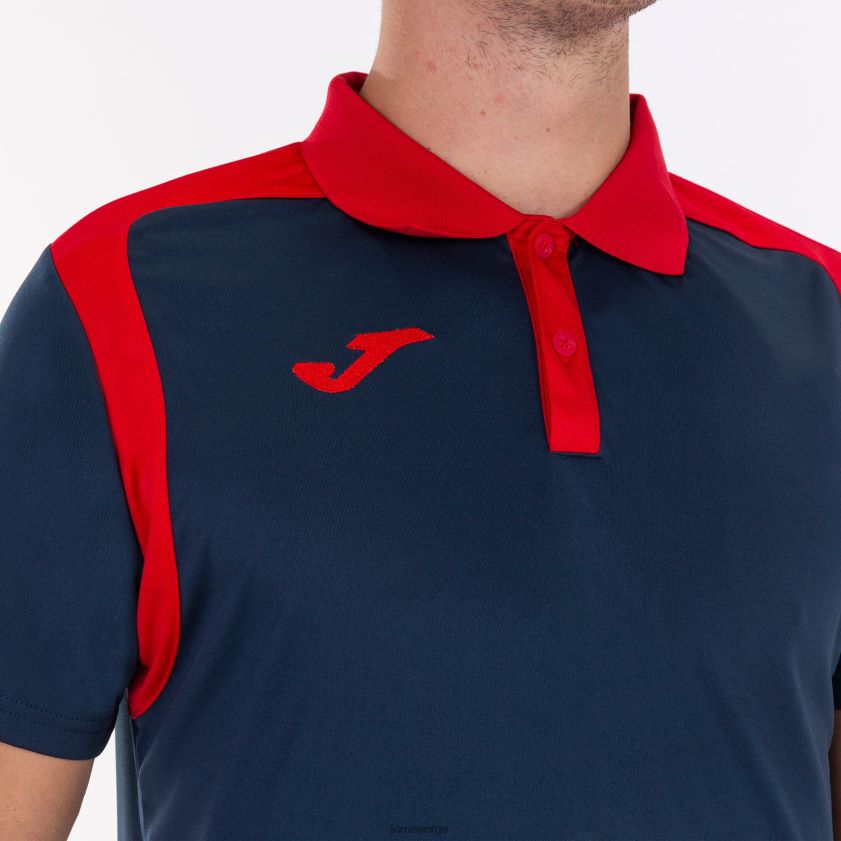 nei Joma polo skjorte kortermet mesterskap v marineblå rød FBD0T0300 menn