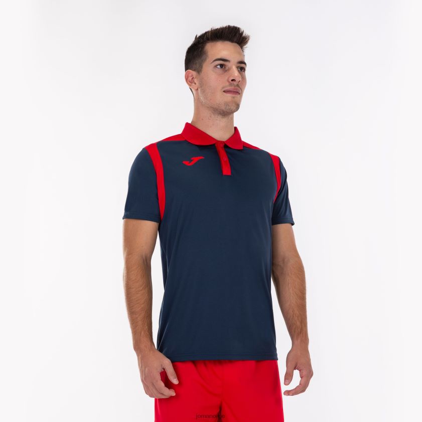 nei Joma polo skjorte kortermet mesterskap v marineblå rød FBD0T0300 menn