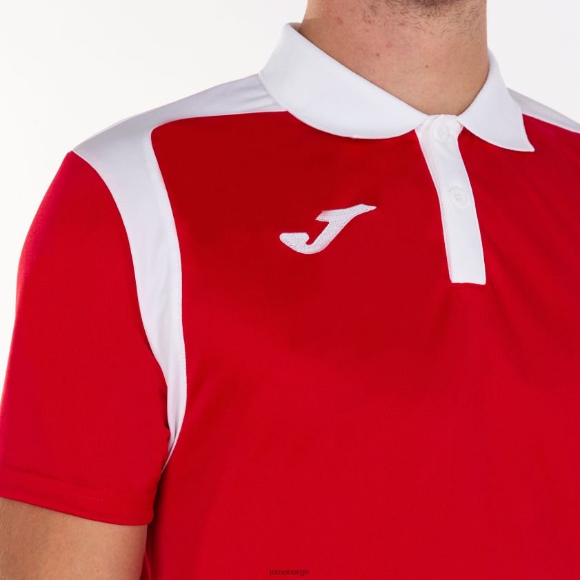 nei Joma polo skjorte kortermet mesterskap v rød Hvit FBD0T0526 menn