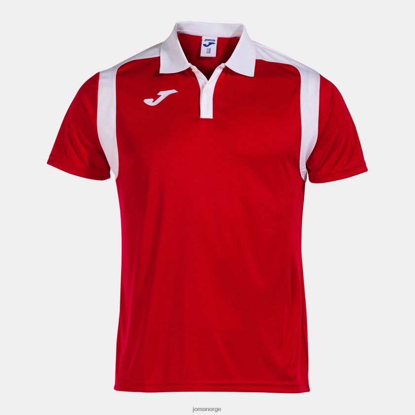 nei Joma polo skjorte kortermet mesterskap v rød Hvit FBD0T0526 menn