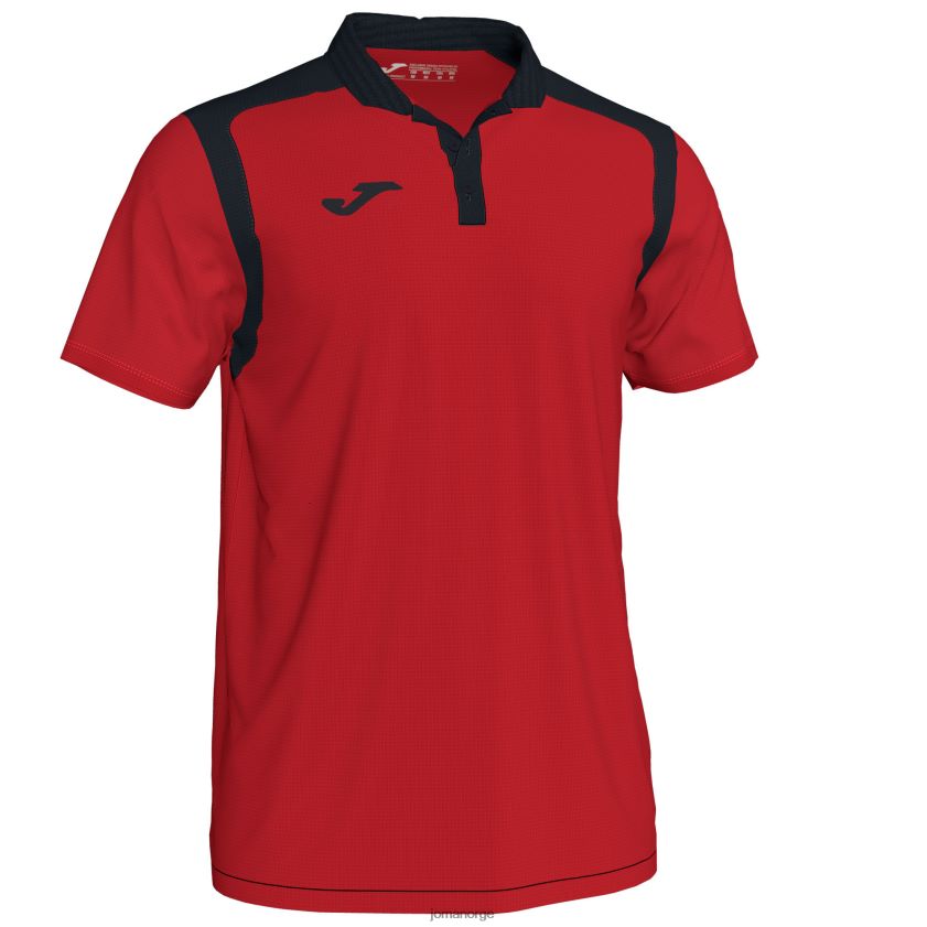 nei Joma polo skjorte kortermet mesterskap v rød svart FBD0T04296 menn
